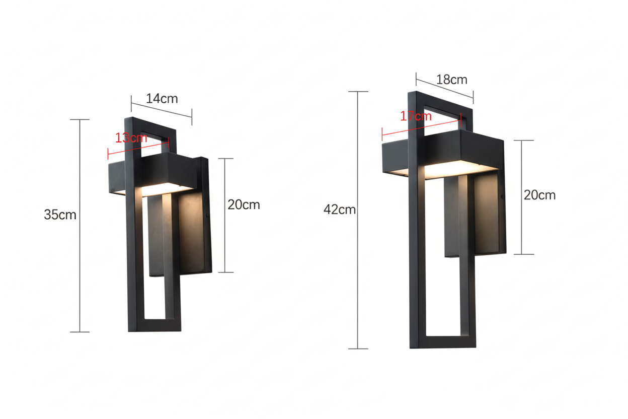 Applique Murale Extérieur LED Géométrique en Aluminium