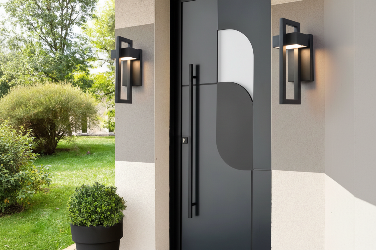 Applique Murale Extérieur LED Géométrique en Aluminium