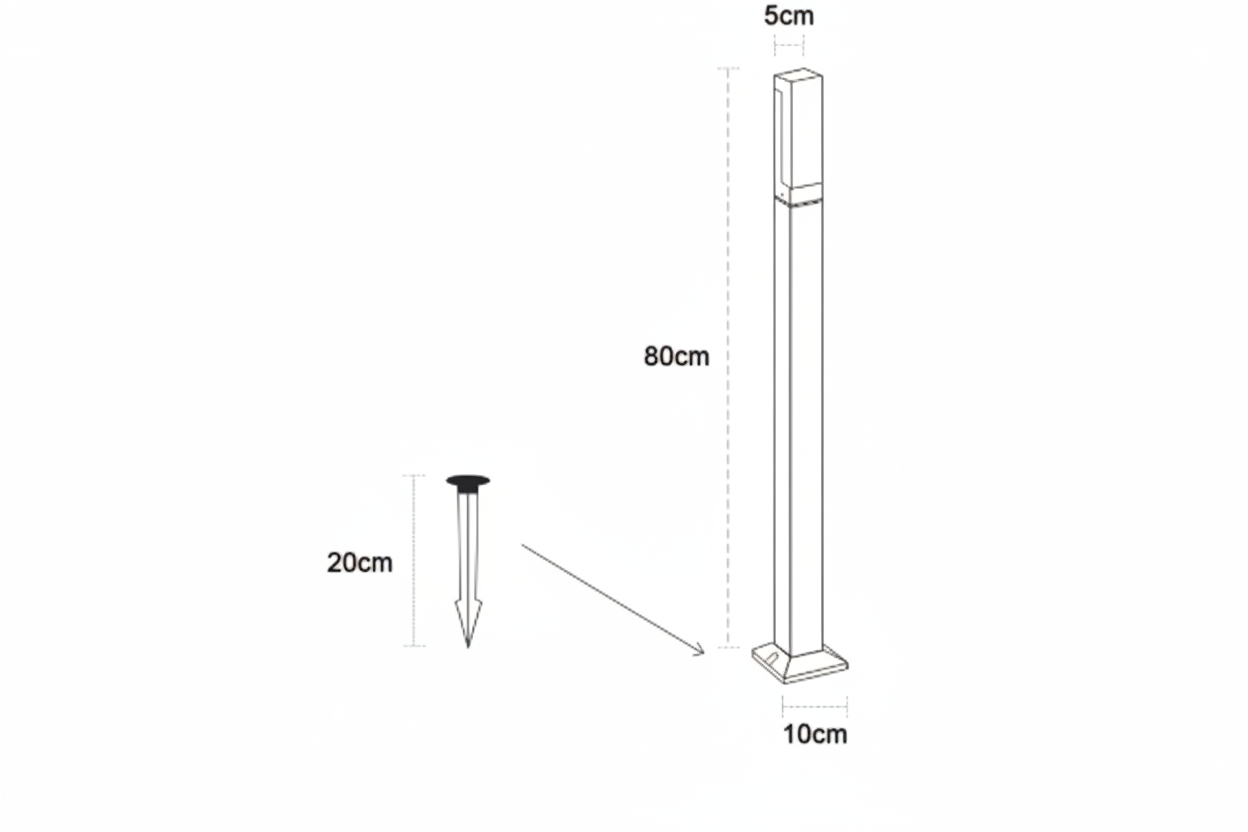 Lampe Extérieur LED en Aluminium
