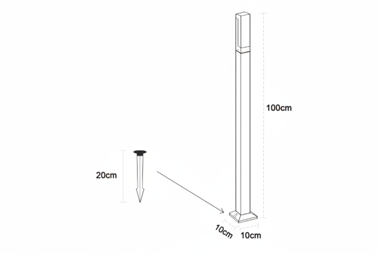 Lampe Extérieur LED en Aluminium