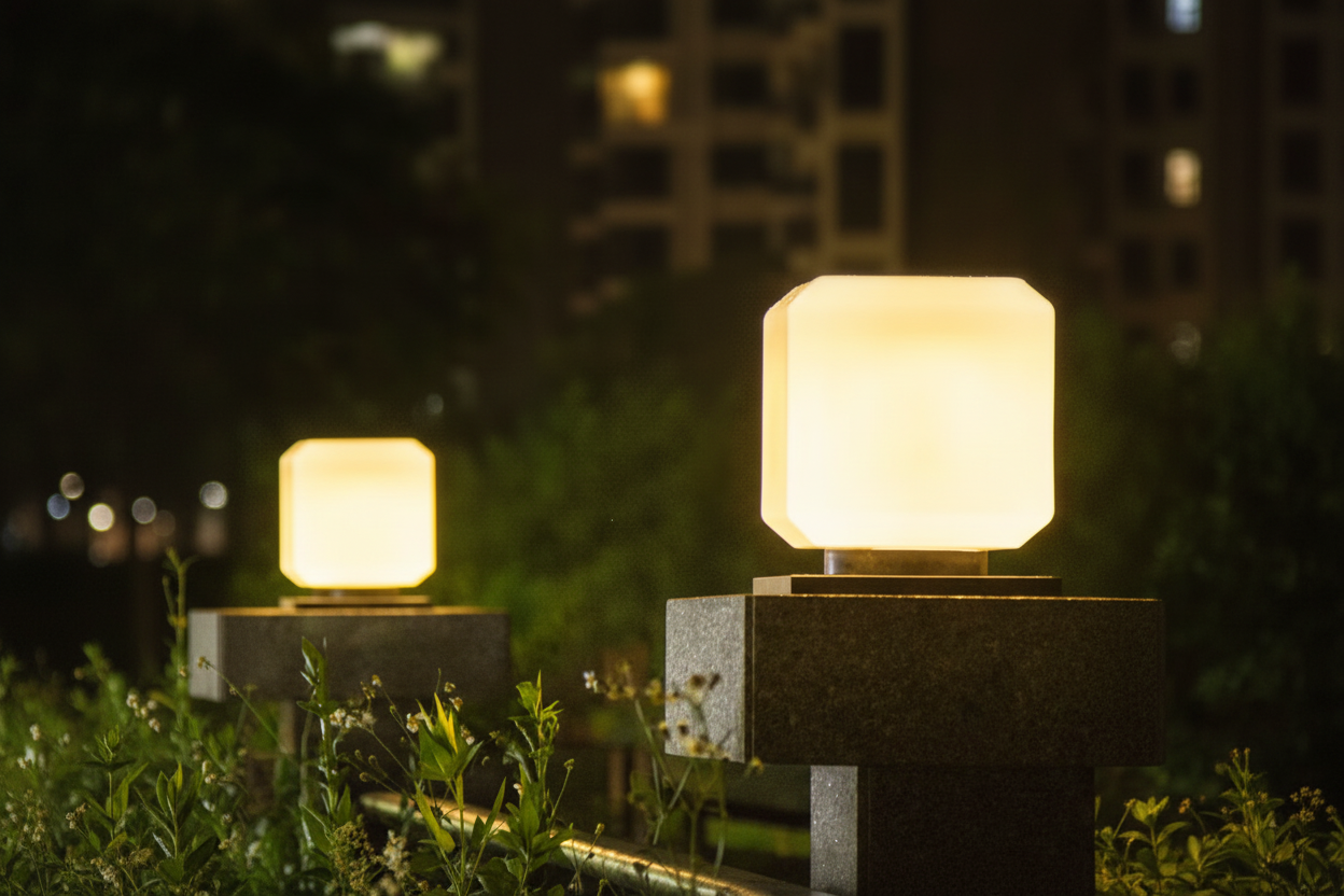 Lampe Solaire Extérieur Cube